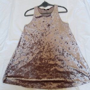 Velvet Pink Babydoll Dress